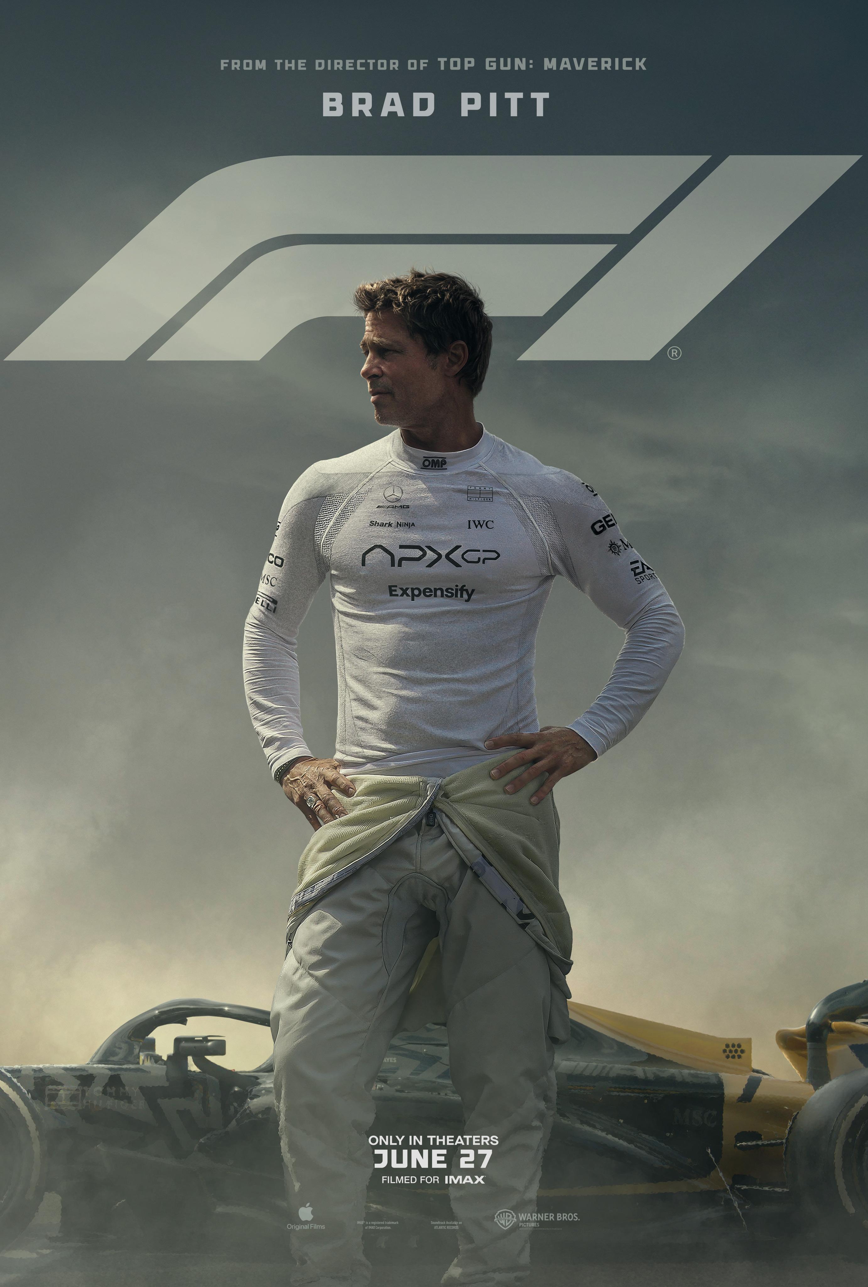 Poster del film F1 con Brad Pitt